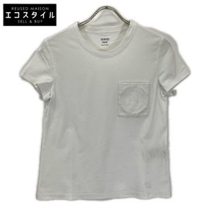 Hermes 3H4614DL White 23AW Mosaic H Logo Embroidered T-Shirt Size 36 [Used]