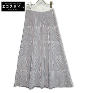 Depres 白色 Chambray 針織喇叭長裙，36 碼 [二手]