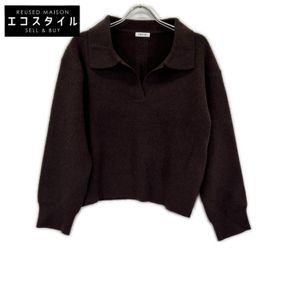 FRAY I.D FWNT255011 棕色羊毛混紡貉子雙面 Polo 領套頭衫 一件 [二手]
