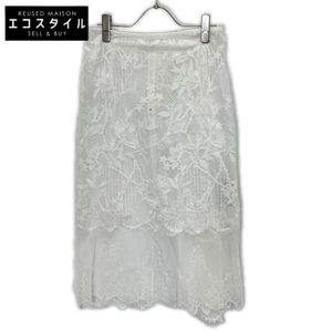 Le Ciel Bleu 26SS 28S67506 白色蕾絲半身裙 36碼 [二手]