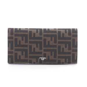 [Used] FENDI FF Wallet Zucca 7M0355ALWKF0L3T Canvas Bi-fold Long Wallet Men's New