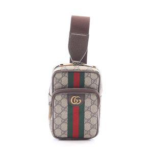 [중고] Gucci 구찌 웨이스트백 바디백/웨이스트백 GG 마몬트 GG 수프림 7525659C2ST8746 PVC 코팅 캔버스 레더 숄더백 유니섹스