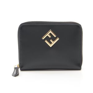 [Used] Fendi FENDI Round Wallet FF Diamond 8M0508ALV4F0KUR Leather Round Wallet Women's New