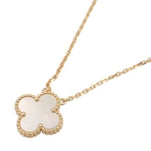 [Pre-owned] Van Cleef & Arpels Vintage Alhambra Necklace, Mother of Pearl, VCAR45900, Neck size 36.5/41cm, K18 (Yellow Gold)