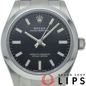 ROLEX 오이스터 퍼페추얼 31 워치 Oyster Perpetual 31 277200 박스 보증서 SS 남성용 시계 블랙 폴리싱 완료 미품 【중고】
