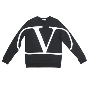 Excellent condition Valentino V logo TV3MF05H5F7 cotton size XS black sweatshirt/trainer black 0755 [Used] Valentino men's