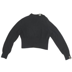 Excellent condition Louis Vuitton bejeweled knit cashmere wool sweater, size S, black, LV 0065 [Pre-owned] LOUIS VUITTON