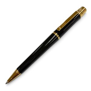 極美品▼Cartier カルティエ OP000225 サントス ドゥ カルティエ LM コンポジット フィニッシュ ボールペン ブラック ゴールド メンズ 筆記確認済み