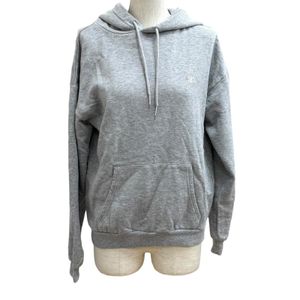 Excellent condition ★ CELINE 2Y377450I Cotton Cashmere Blend Loose Fit Hoodie with Triomphe Embroidery, Gray, Size S, Made in France, Authentic, Women's