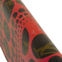 중고 LOUIS VUITTON 루이비통 지피 월렛 쿠사마 야요이 브라운 레드 라운드 지퍼 컴파트먼트 지폐 지갑 카드 지갑 동전 지갑 구형 모노그램 펌킨 도트 루즈 장지갑 M60450