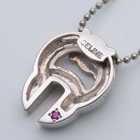 Celine Triomphe Necklace, Pt900 Platinum, Pt850 Platinum, Approx. 8.8g [Pre-owned]