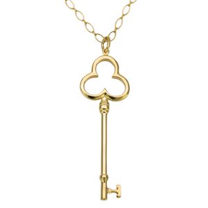 TIFFANY & Co. 트레포일 목걸이 K18 옐로우 골드 약 10.6g 【중고】