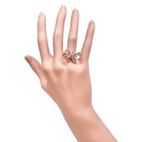 Size 12 RIBON Design Ring with 1.55ct Pink Sapphire and 0.45ct Diamonds, K18PG Pink Gold, 5.2g, Women's [Pre-owned]