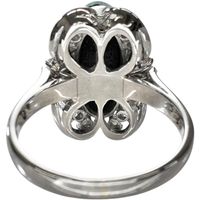 Size 11, Boulder Opal 2.28 ct, Diamond 0.51 ct, Platinum 900, 8.7g, Women's Ring [Pre-owned]