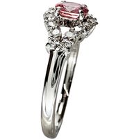 Size 14.5, Fancy Color Sapphire (Pinkish) 0.492ct, Diamond 0.31ct, Ring, Pt900 Platinum, 4.4g, Women's [Used]