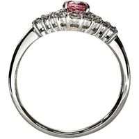 Size 14.5, Fancy Color Sapphire (Pinkish) 0.492ct, Diamond 0.31ct, Ring, Pt900 Platinum, 4.4g, Women's [Used]