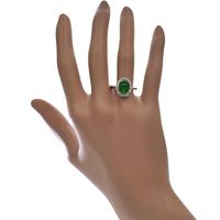 Size 12, Jadeite 2.016ct, Diamond 0.64ct, Ring, K18WG White Gold, 4.3g, Women's [Used]