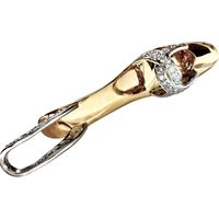 High heel motif diamond 0.17ct pendant top, K18 gold/Pt900 platinum, 5.2g, women's. [Used]