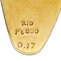 High heel motif diamond 0.17ct pendant top, K18 gold/Pt900 platinum, 5.2g, women's. [Used]