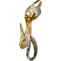 High heel motif diamond 0.17ct pendant top, K18 gold/Pt900 platinum, 5.2g, women's. [Used]