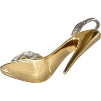 High heel motif diamond 0.17ct pendant top, K18 gold/Pt900 platinum, 5.2g, women's. [Used]