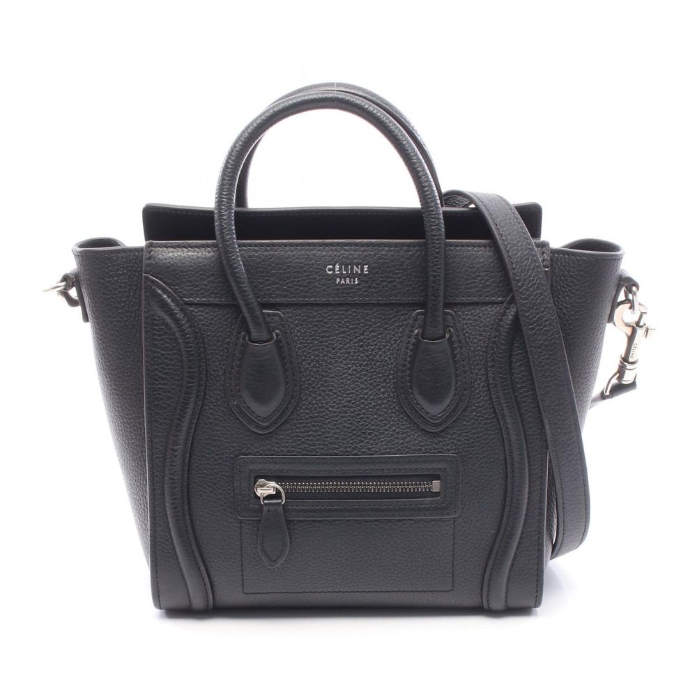 [Used] CELINE Luggage Nano Shopper 2-Way Leather Handbag for Women - Used B