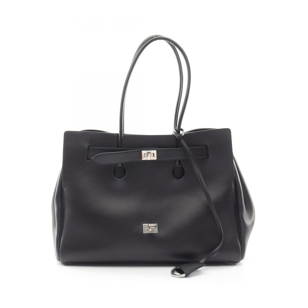 [Used] BALENCIAGA Bel Air Tote Bag 805481 Black Leather Carryall Bag Medium Women's Used A