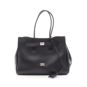 【二手】BALENCIAGABel Air 手提包 805481 黑色皮革中型女士手提包