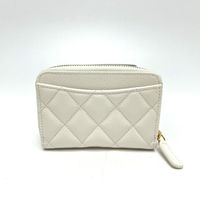 CHANEL Matelassé Coco Mark Classic Zip Coin Case