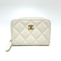CHANEL Matelassé Coco Mark Classic Zip Coin Case