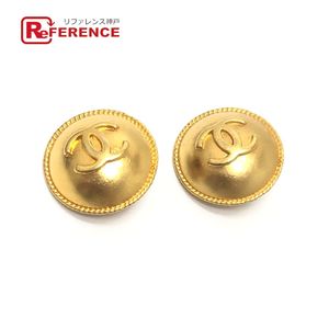 CHANEL 95P Coco Mark Dome Earrings