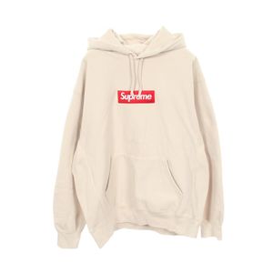 [Used] Supreme Box Logo Hooded Sweatshirt, Embroidered Logo, Fleece-lined Cotton Pullover Hoodie, Men's, Used B