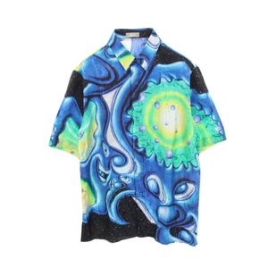 [Used] Dior x Kenny Schaf Short-Sleeve Silk Cotton Shirt for Men (Used A)