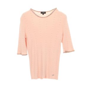 [Used] Chanel CHANEL Knit Coco Mark Plate Rib Cotton Knit Women's Used A