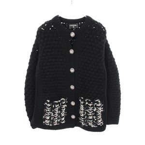 [Used] Chanel CHANEL Cardigan Coco Mark Bijou P73103K10476 Wool Cardigan/Ensemble Women's Used A