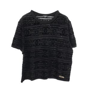 [Used] Chanel CHANEL Short-Sleeve T-Shirt, Coco Mark, Black, Cotton, Short-Sleeve Cut and Sewn, Women's, Used A