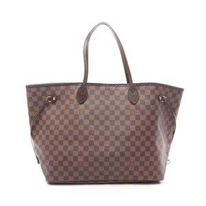 【二手】LOUIS VUITTONNeverfull GM 手提包，Damier Ebene 帆布，N51106，PVC 塗層帆布，皮革，女士，二手