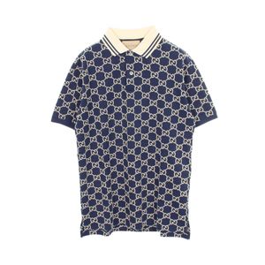 [Used] Gucci Polo Shirt, GG Pattern, 598956, Cotton, GG Pattern, Men's, Used A
