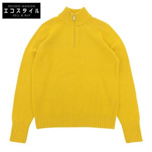Drumohr Half-Zip Wool Knit Pullover Top, Men's, Yellow, Size 48 (Used)