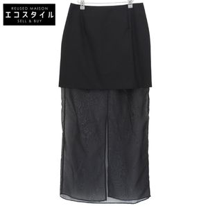 Le Ciel Bleu 女士黑色薄紗鉛筆裙，尺寸 36 (24SS) - 成色極佳 [二手]