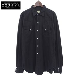 Warehouse [WESTERN WEAR] Cotton Shell Button Western Shirt Top Men's Black Size 42 (Used)