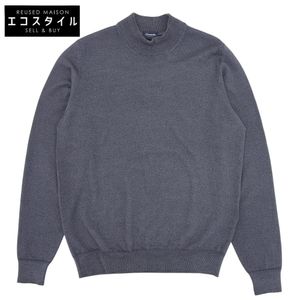 Drumohr Merino Wool High Neck Pullover Knit Top, Men's, Gray, Size 48 (Used)