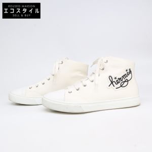 Hermes Irico Canvas High-Top Sneakers, Size 41 [Used]