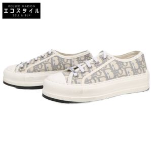 Dior Walk'n'Dior platform sneakers, Dior Oblique embroidery, cotton, size 34 1/2 [Used]