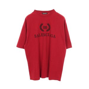 [Used] BALENCIAGA Short-Sleeve T-Shirt, Logo Print, Crew Neck, 556148, Cotton, BB Logo Print T-Shirt, Men's, Used A