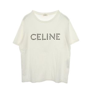[Used] Celine CELINE Short-Sleeve T-Shirt with Studded Logo 2X50C671Q Cotton T-Shirt Men's Used A