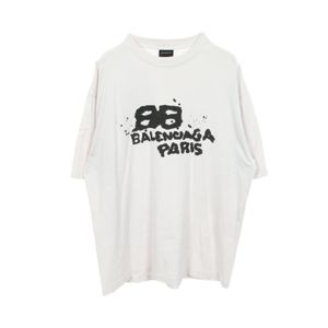 [Used] BALENCIAGA Short-Sleeve T-Shirt, Logo Print, Distressed Finish, 612966, Cotton T-Shirt, Men's, Used A