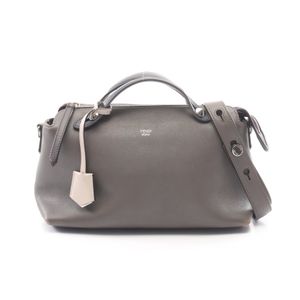 [二手] FENDI BY THE WAY 中型手提包，2-way，8BL146，炭灰色/黑色皮革，女士。
