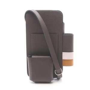【中古】 エルメス HERMES 携帯・スマホアクセサリー ウェイ ショコラ セサミ モーヴペール ショコラ/セサミ/モーヴペール その他 ウェイ フォンケース ショコラ/セサミ/モーヴペール
