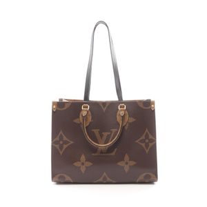 【二手】路易威登LOUIS VUITTON Tote Bag OnTheGo MM Monogram Giant Reverse 2WAY M45321 PVC塗層帆布皮革 OnTheGo MM